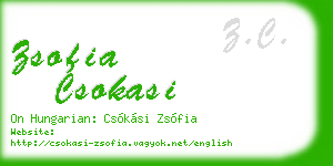 zsofia csokasi business card